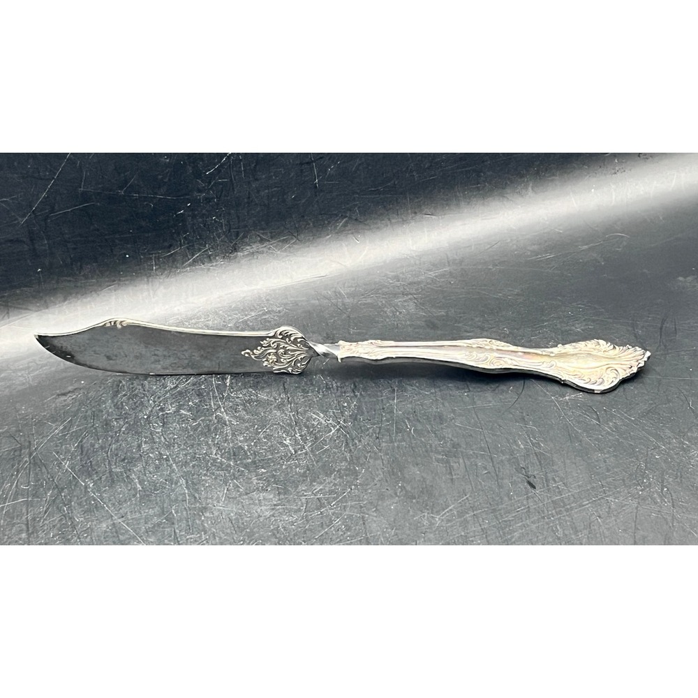 Rogers & Hamilton Monarch 1895 Silver Plate Master Butter Knife Ornate 7"